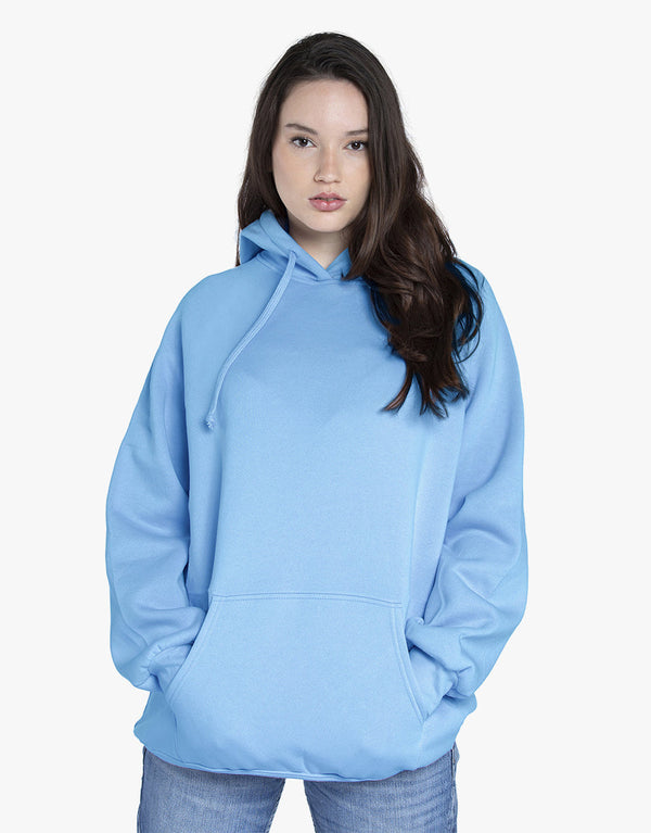 Womens Pullover Hoodie Lightweight Loose Fit   - Blue